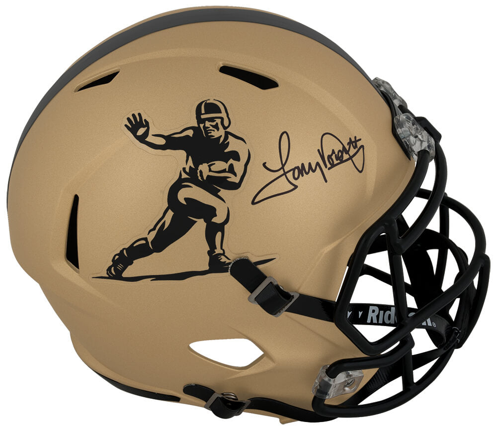 Tony Dorsett Signed Heisman Trophy Logo Gold Riddell Full Size Speed Helmet