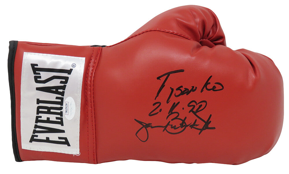 James Buster Douglas Signed Everlast Red Boxing Glove w/Tyson KO 2-10-90 (JSA)