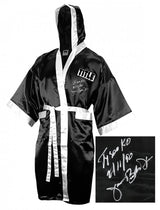 James Buster Douglas Signed Title Black Boxing Robe w/Tyson KO 2-11-90