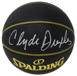 Clyde Drexler Signed Spalding Elevation Black NBA Basketball