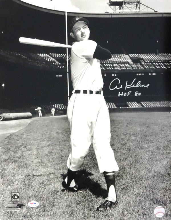 Al Kaline Autographed 16x20 Photo Detroit Tigers "HOF 80" PSA/DNA Stock #79714