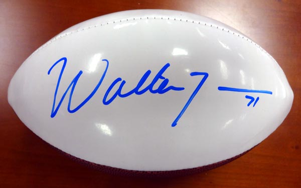 Walter Jones Autographed White Logo Football Seattle Seahawks MCS Holo Stock #72391