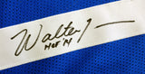 Seattle Seahawks Walter Jones Autographed Blue Jersey "HOF '14" MCS Holo Stock #72404