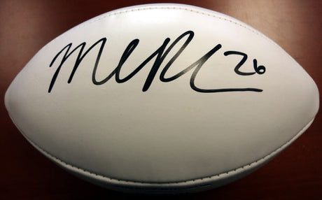 Michael Robinson Autographed White Super Bowl Logo Football Seattle Seahawks MCS Holo Stock #78970
