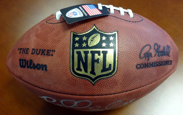 Richard Sherman Autographed Official NFL Leather Football Seattle Seahawks "SB XLVIII Champs!" RS Holo Stock #72435
