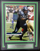 Walter Jones Autographed Framed 8x10 Photo Seattle Seahawks MCS Holo Stock #100322
