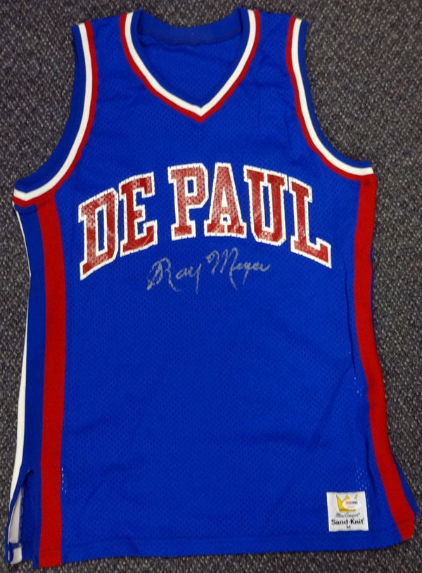 DePaul Blue Demons Ray Meyer Autographed Blue Jersey PSA/DNA #Y30327