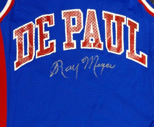 DePaul Blue Demons Ray Meyer Autographed Blue Jersey PSA/DNA #Y30327