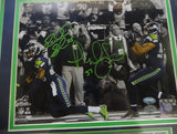 Richard Sherman & Malcolm Smith Autographed Framed 8x10 Photo Seattle Seahawks The Tip MCS Holo Stock #90589