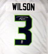 Seattle Seahawks Russell Wilson Autographed White Nike Twill Jersey Size XXL RW Holo Stock #71435