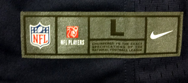 Seattle Seahawks Russell Wilson Autographed Blue Nike Twill Jersey Size L RW Holo Stock #71430