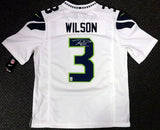 Seattle Seahawks Russell Wilson Autographed White Nike Twill Jersey Size L RW Holo Stock #90927