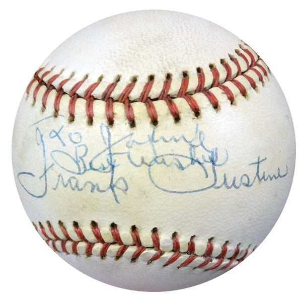 Frank Gustine Autographed Official NL Baseball Pittsburgh Pirates "To Johnny, Best Wishes" PSA/DNA #Z80103