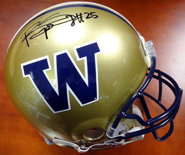 Bishop Sankey Autographed Riddell UW Huskies Full Size Authentic Helmet MCS Holo #40377