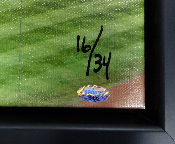 Felix Hernandez Autographed Framed 20x30 Canvas Photo Seattle Mariners "PG 8-15-12" #/34 MCS Holo Stock #94467
