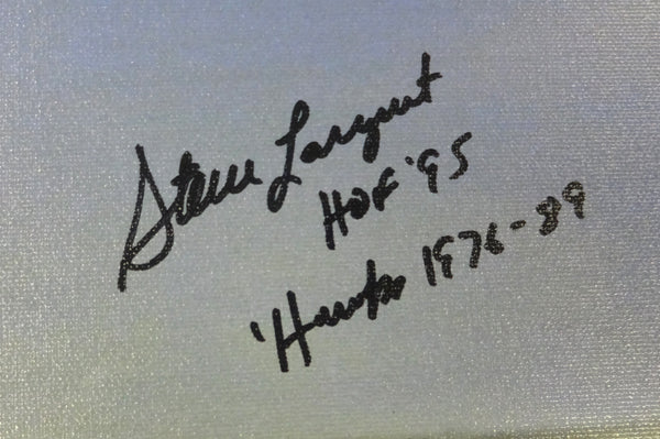 Steve Largent Autographed Framed 20x24 Canvas Photo Seattle Seahawks "HOF 95 & Hawks 1976-89" #/80 PSA/DNA Stock #94474