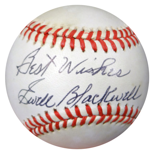Ewell Blackwell Autographed Official NL Baseball New York Yankees, Cincinnati Reds "Best Wishes" PSA/DNA #AA37639