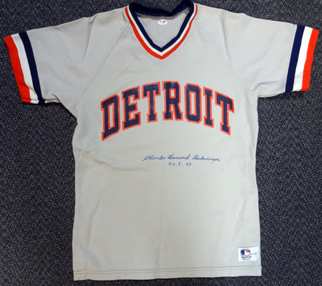 Detroit Tigers Charles "Charlie" Leonard Gehringer Autographed Gray Jersey "HOF 49" PSA/DNA #V11069