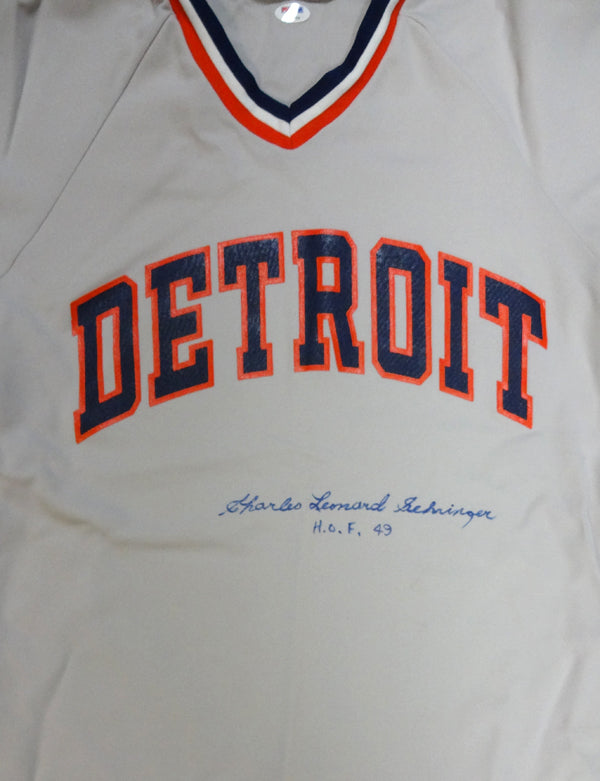 Detroit Tigers Charles "Charlie" Leonard Gehringer Autographed Gray Jersey "HOF 49" PSA/DNA #V11069