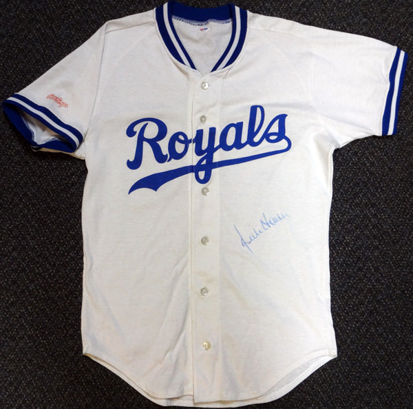 Kansas City Royals Dick Howser Autographed White Jersey PSA/DNA #W06971