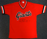 New York Giants Travis Jackson Autographed Red Jersey "NY Giants 1922-36, Hall Of Fame 1982" PSA/DNA #W07958