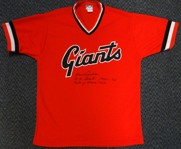 New York Giants Travis Jackson Autographed Red Jersey "NY Giants 1922-36, Hall Of Fame 1982" PSA/DNA #W07958
