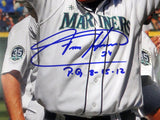Felix Hernandez Autographed Framed 16x20 Photo Seattle Mariners "P.G. 8-15-12" Perfect Game PSA/DNA Stock #98089