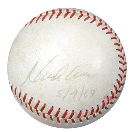 Hank Aaron Autographed Baseball Atlanta Braves "5/9/69" Vintage Signature PSA/DNA #W05049