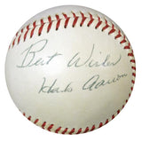 Hank Aaron & Others Autographed Official AL Baseball "Best Wishes" Vintage PSA/DNA #W05048
