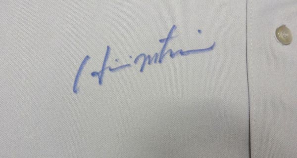 New York Yankees Hideki Matsui Autographed Gray Majestic Jersey MLB Holo # FJ174997