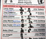 Boxing Greats Autographed 9x16 Program With 9 Total Signatures Including Willie Pep, Gene Fullmer & Joey Maxim PSA/DNA #S50834