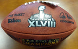 Richard Sherman Autographed Super Bowl Leather Football Seattle Seahawks RS Holo Stock #86601