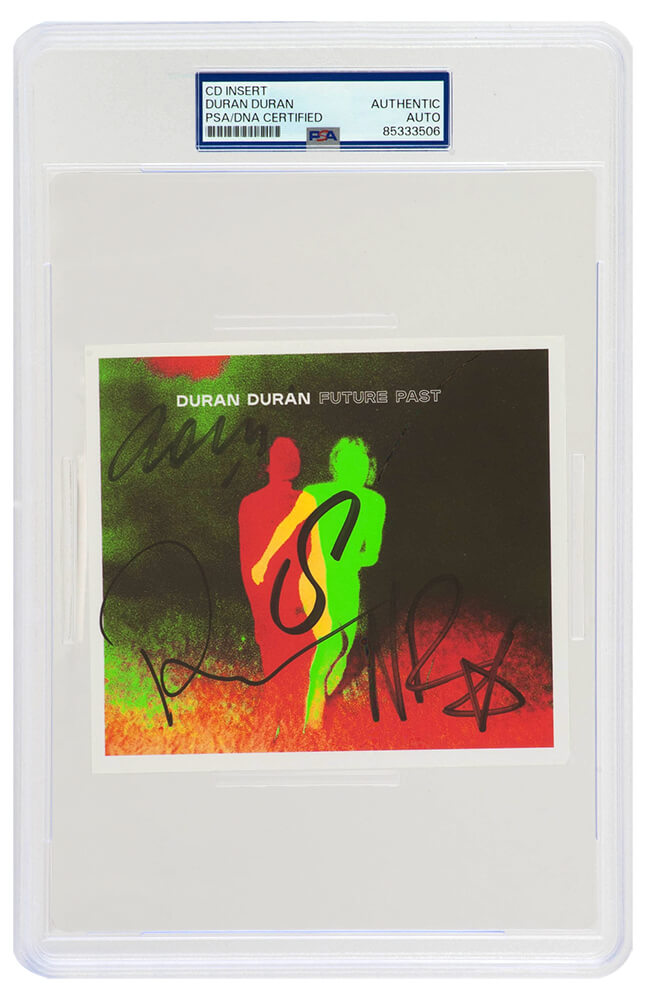 Duran Duran Full Band Signed 'Future Past' 5x5 CD Insert (4-Signatures) - (PSA/DNA Encapsulated)