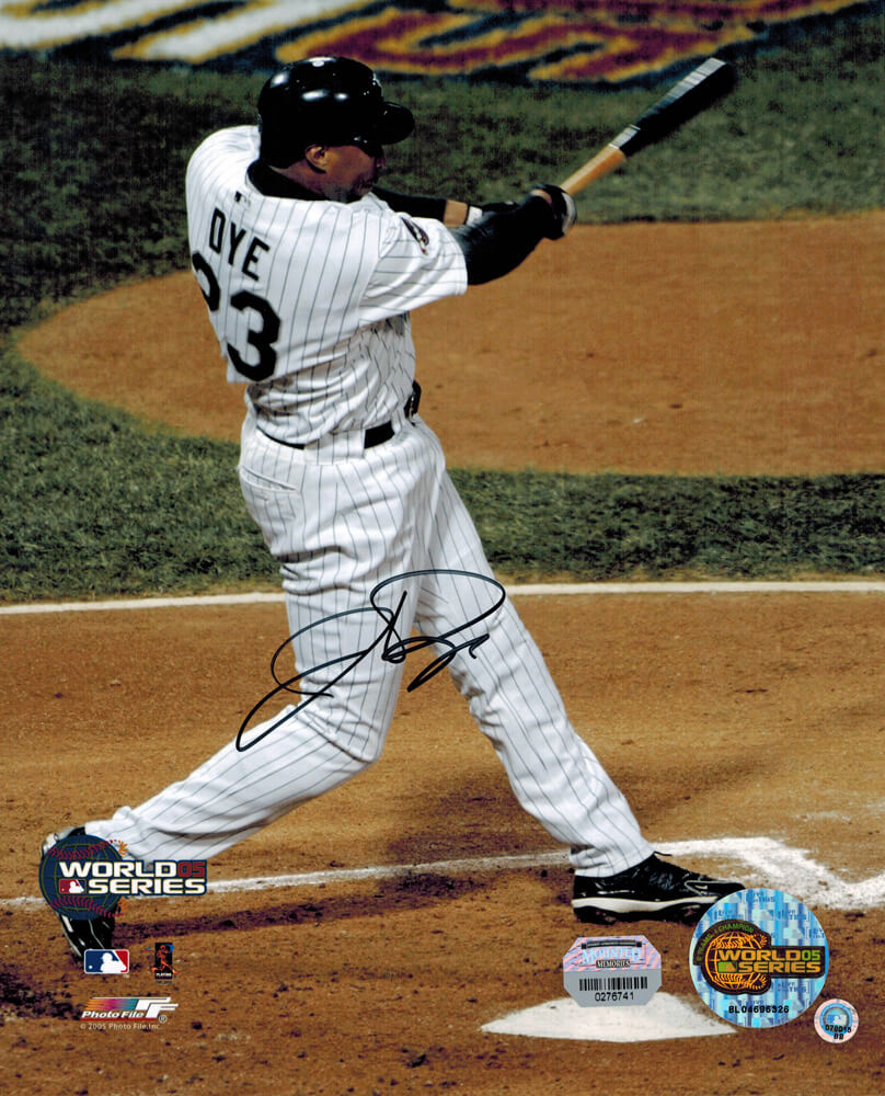 Jermaine Dye Signed White Sox World Series 8x10 Photo