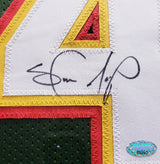 Seattle Supersonics Shawn Kemp Autographed Framed Green & Red Jersey MCS Holo Stock #206944