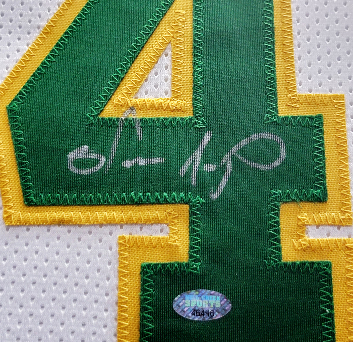 Seattle Supersonics Shawn Kemp Autographed Framed White Jersey MCS Holo Stock #206942