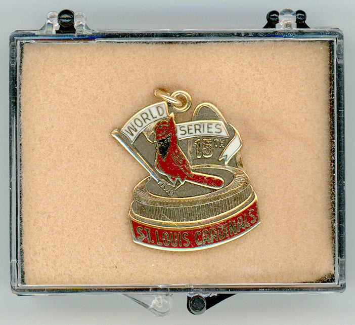 1987 St. Louis Cardinals Balfour World Series Press Pin Charm New in Box Stock #207863