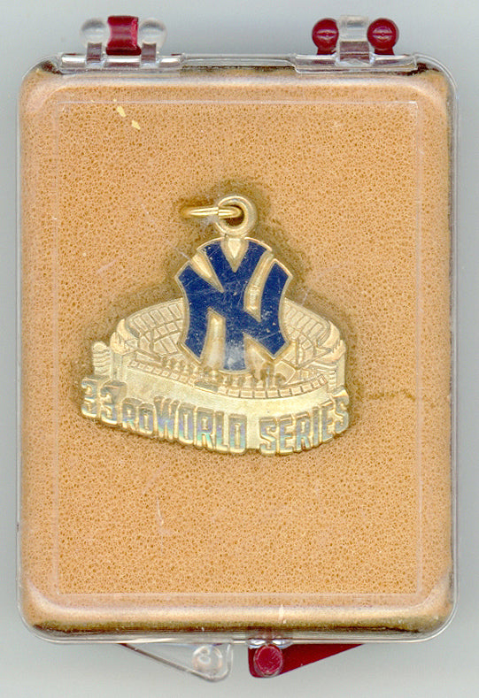1981 New York Yankees Balfour World Series Press Pin Charm New in Box SKU #207877