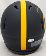 Kenny Pickett Autographed Pittsburgh Steelers Eclipse Black Full Size Authentic Speed Helmet Beckett BAS Witness Stock #207231