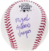 Miguel Vargas Autographed Official 2022 All Star Futures MLB Game Baseball Dodgers, White Sox Full Name Beckett BAS Witness Stock #207565