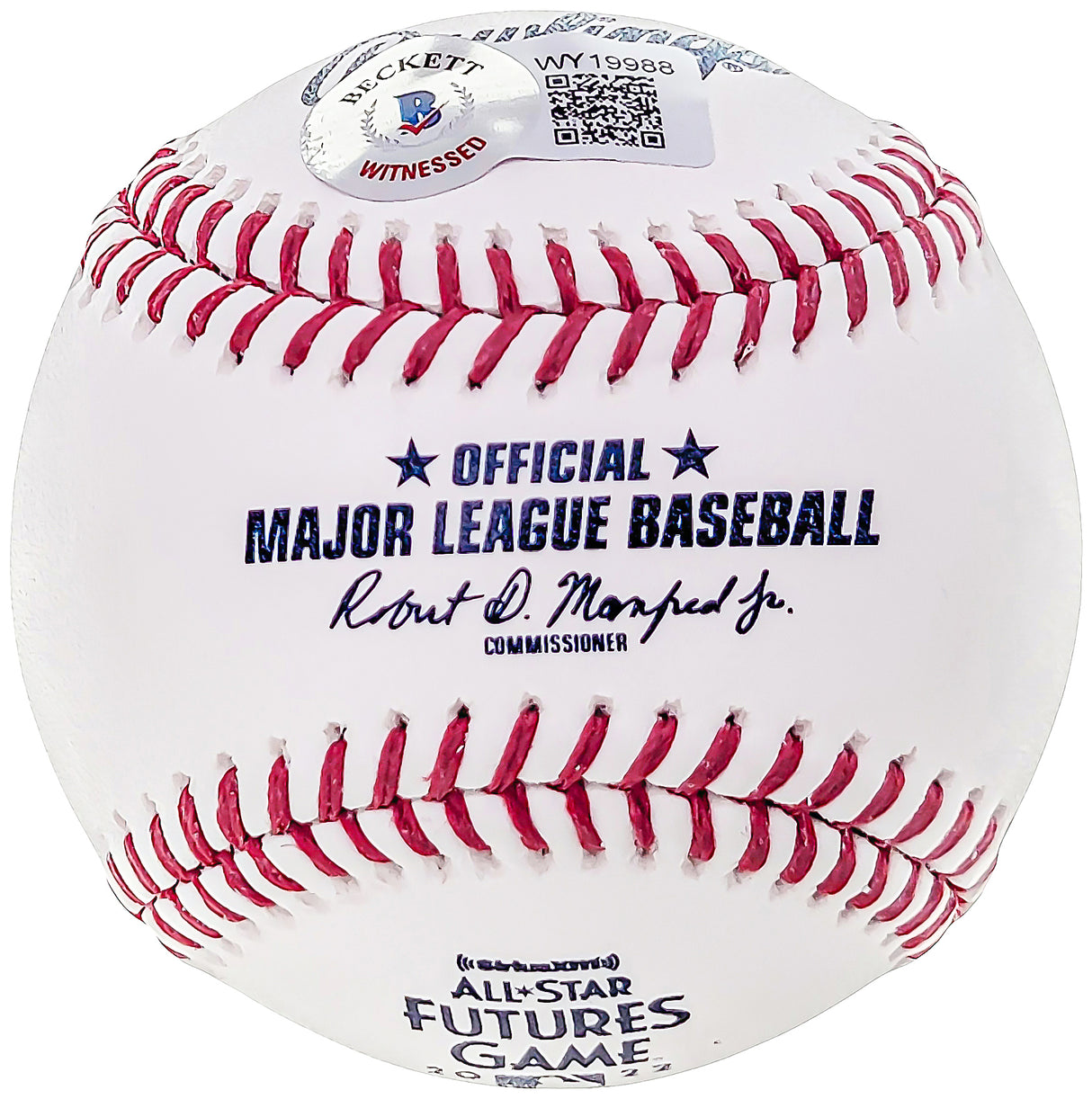 Miguel Vargas Autographed Official 2022 All Star Futures MLB Game Baseball Dodgers, White Sox Full Name Beckett BAS Witness Stock #207565