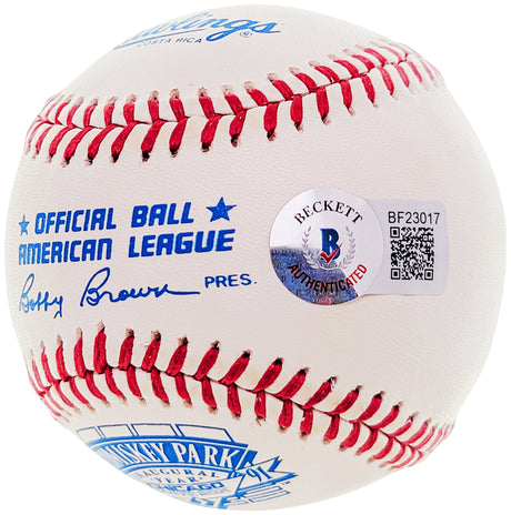 Jack McDowell Autographed Official Comiskey Park Logo AL Baseball Chicago White Sox Beckett BAS #BF23017