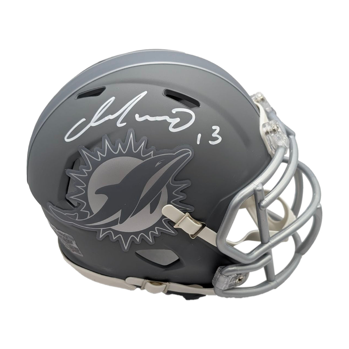 Dan Marino Autographed Miami Dolphins Speed Slate Mini Helmet - TRI