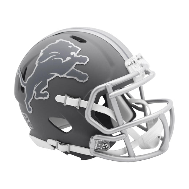 Detroit Lions SLATE Mini Football Helmet NFL Riddell