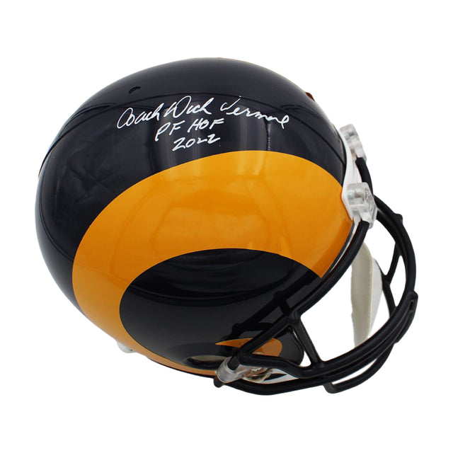 Dick Vermeil Signed Authentic Rams NFL Replica VSR4 