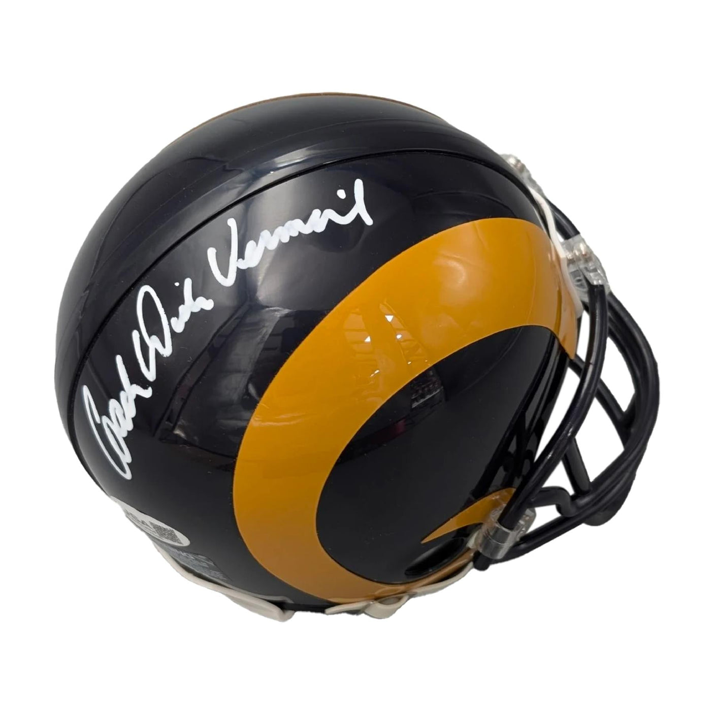 Dick Vermeil Signed Authentic St. Louis Rams VSR4 Mini Helmet NFL