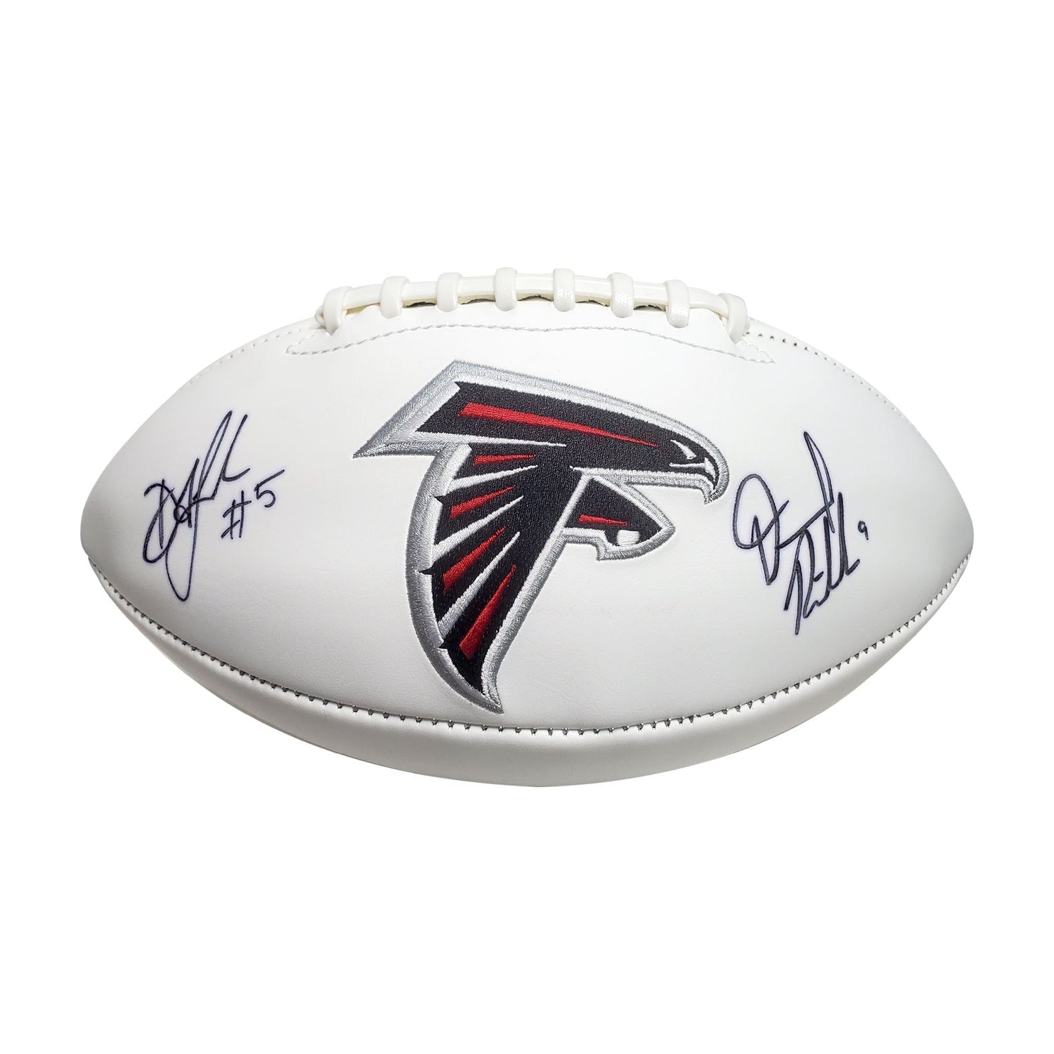 Drake London Desmond Ridder Signed Authentic Atlanta Falcons NFL Football