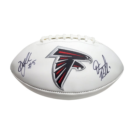 Drake London Desmond Ridder Signed Authentic Atlanta Falcons NFL Football