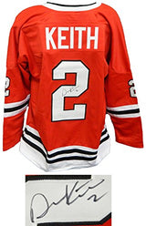 Duncan Keith Signed Red Custom Hockey Jersey