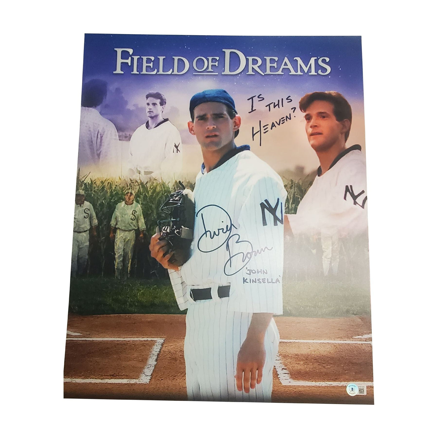 Dwier Brown Signed Authentic Field Of Dreams Poster MLB Is This Heaven
